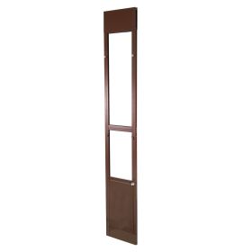 Dog Door for Sliding Glass Door, 75 7/8 to 80 11/16 in Adjustable Height, Aluminum Alloy Frame with Rotating Hinges, Lock Design